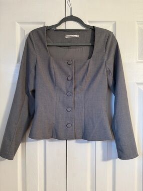 Abercrombie & Fitch Long-Sleeve Square Neck Tailored Vest